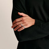THOMAS SABO Band Ring with Twisted Center Bar