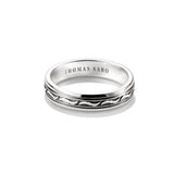 THOMAS SABO Band Ring with Engraved Pattern