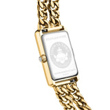 THOMAS SABO Ladies Rectangular Gold Watch with Black Dial