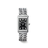 THOMAS SABO Ladies Rectangular Silver Watch with Black Dial