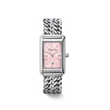 THOMAS SABO Ladies Rectangular Silver Watch with Pink Dial