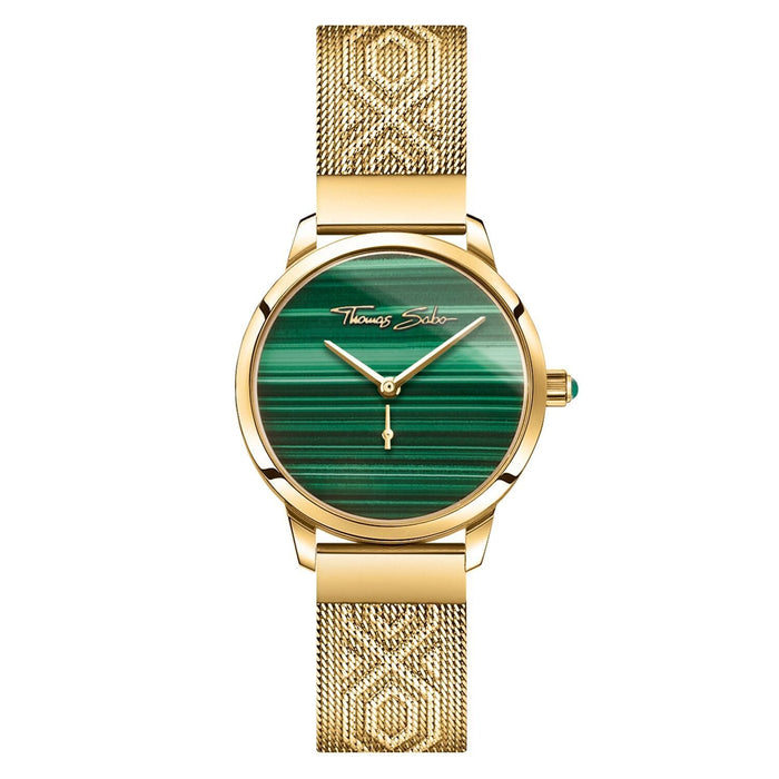 THOMAS SABO Women's Watch Garden Spirit Malachite Gold