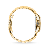 THOMAS SABO Mystic Island Watch with white stones and green malachite gold plated