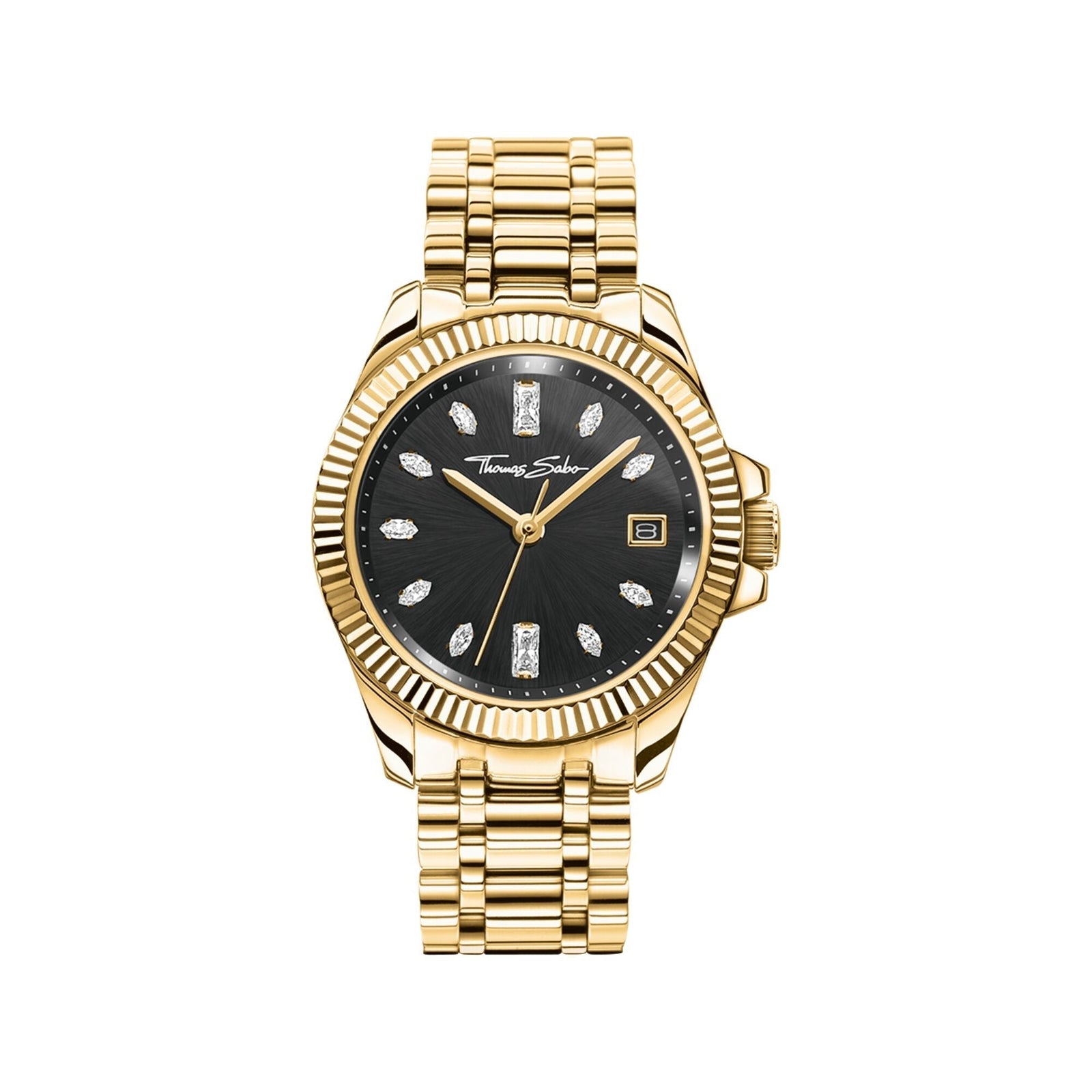 THOMAS SABO Ladies Gold Watch with Black Dial