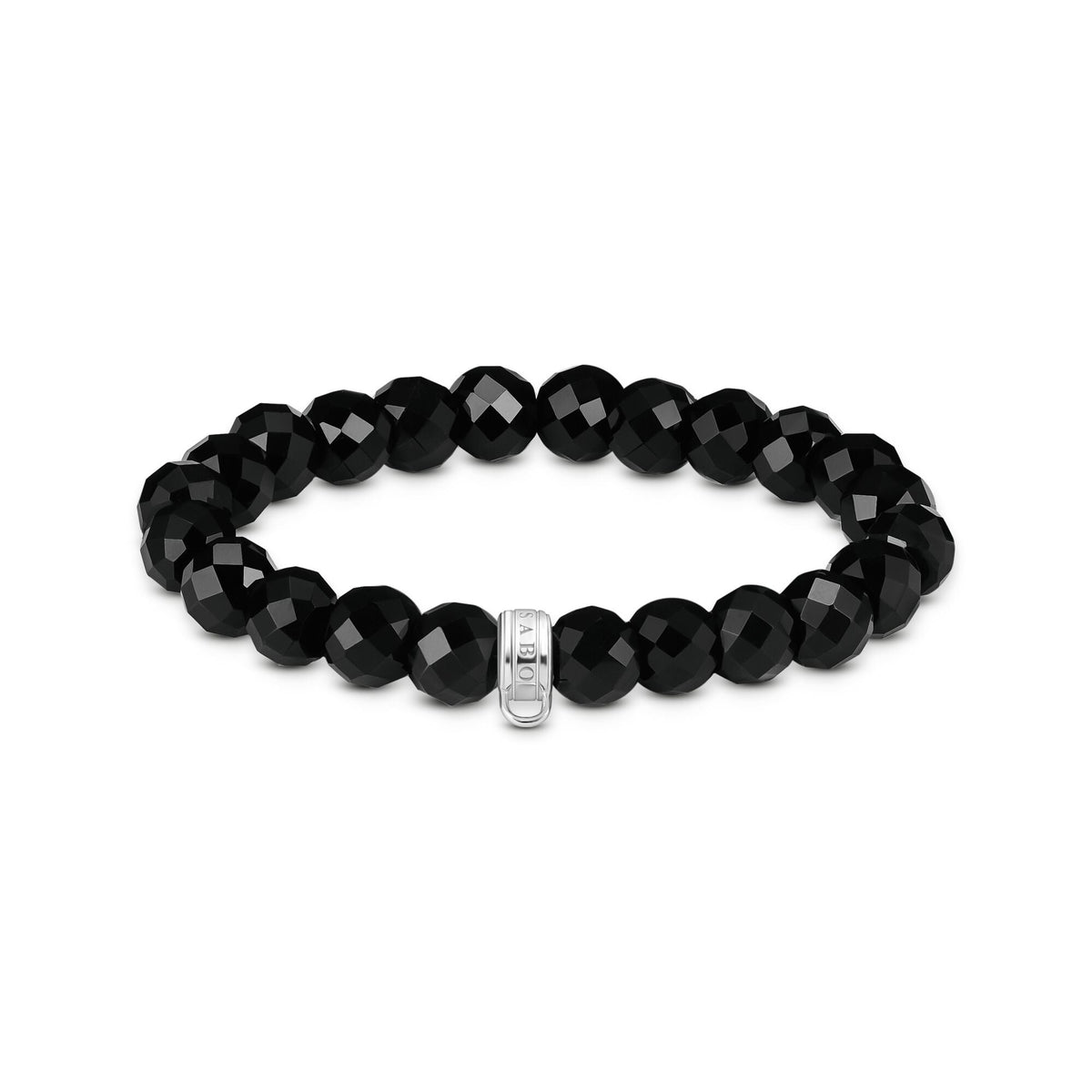 THOMAS SABO Charm bracelet Obsidian Oval Beads