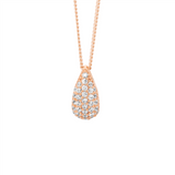 SS wh cz pave 12mm tear drop pendant