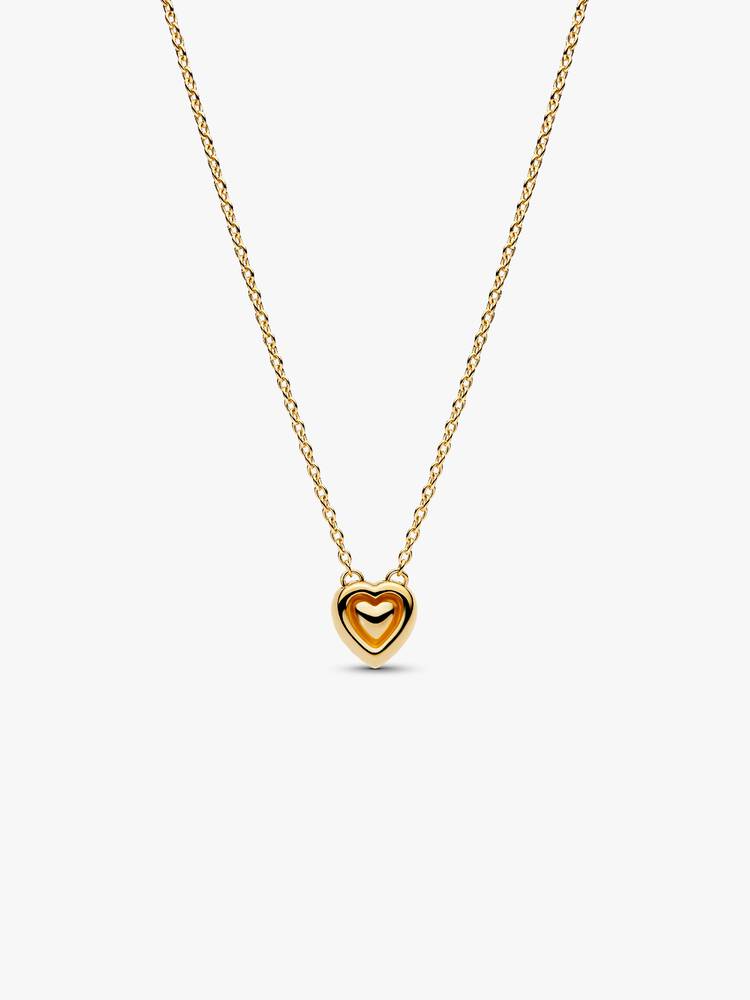 Pandora Engravable Heart Halo Collier Necklace
