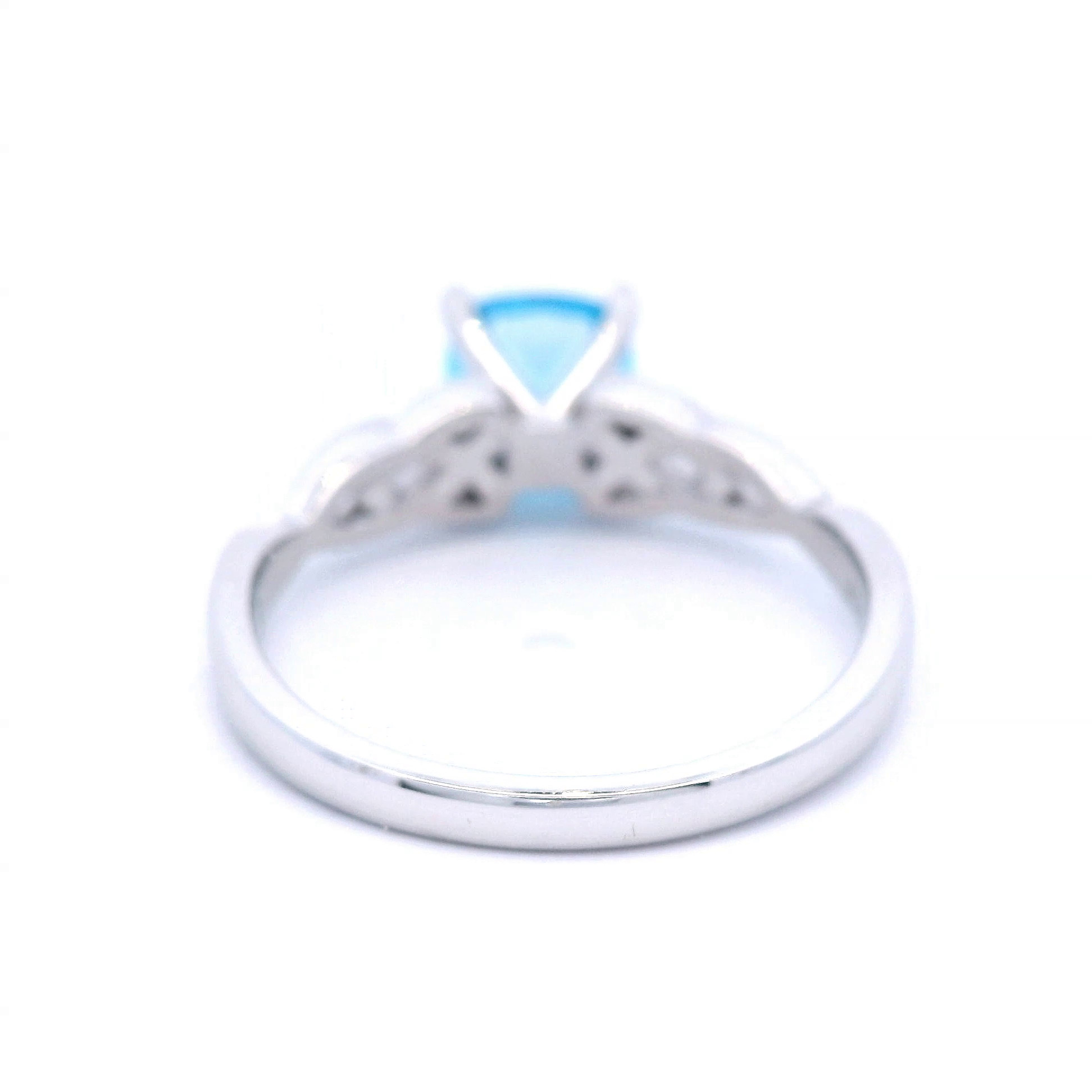 White Gold Blue Topaz Dress Ring