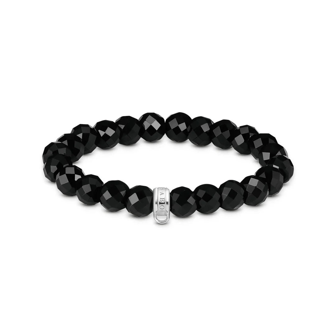 C/CLUB BLACK OBSIDIAN BEAD B/L 19cm