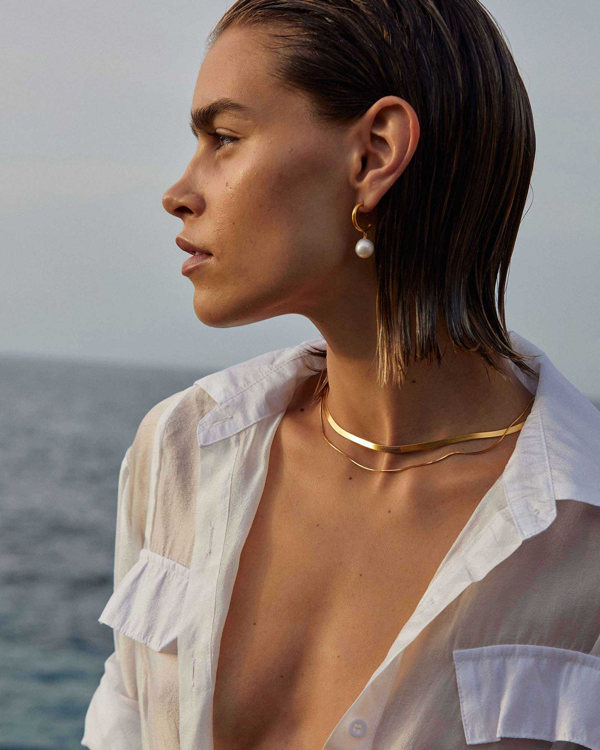 Kirstin Ash Rose Gold Vermeil Herringbone Chain