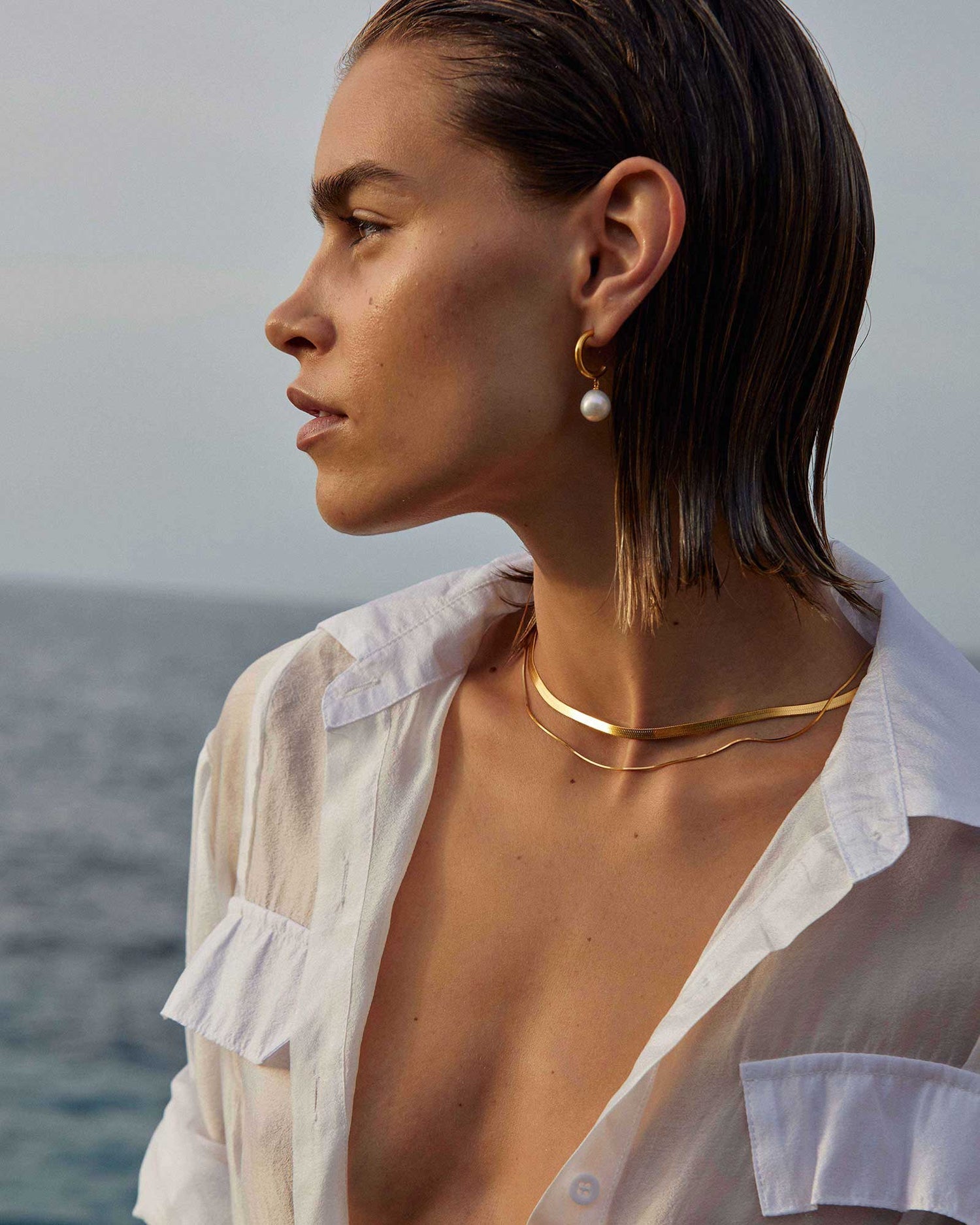 Kirstin Ash Rose Gold Vermeil Herringbone Chain