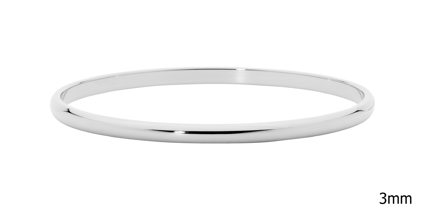 Ellani Stainless Steel Rose Gold Ip Plating 3mm Bangle