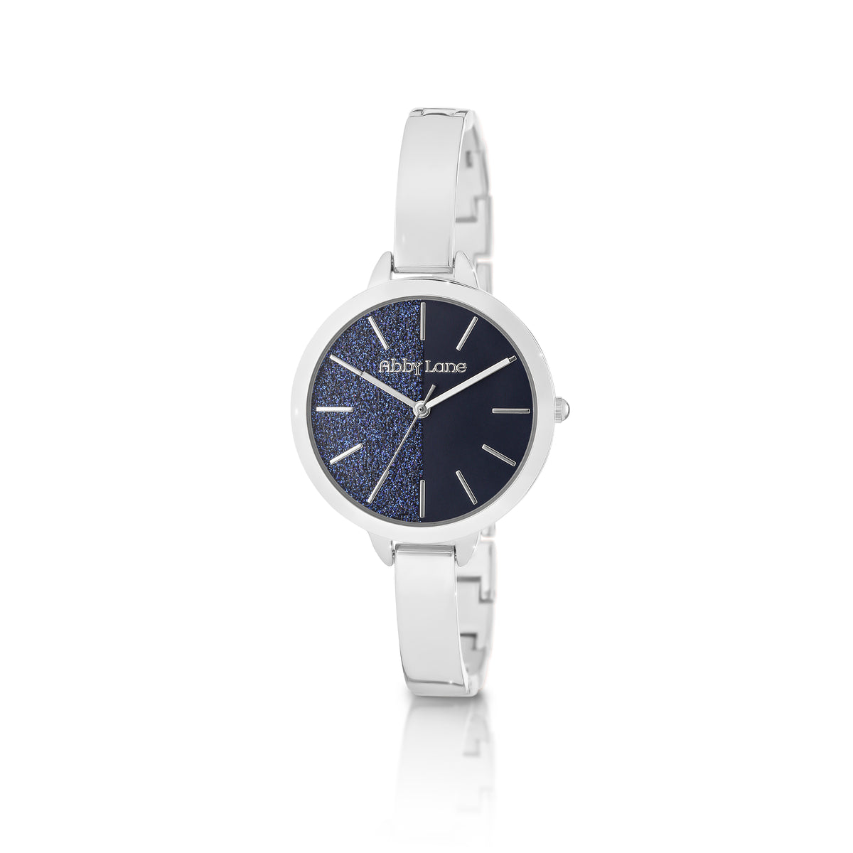 Abby Lane &#39;Sarah&#39; Collection Ladies Watch Silvertone Case and Blue