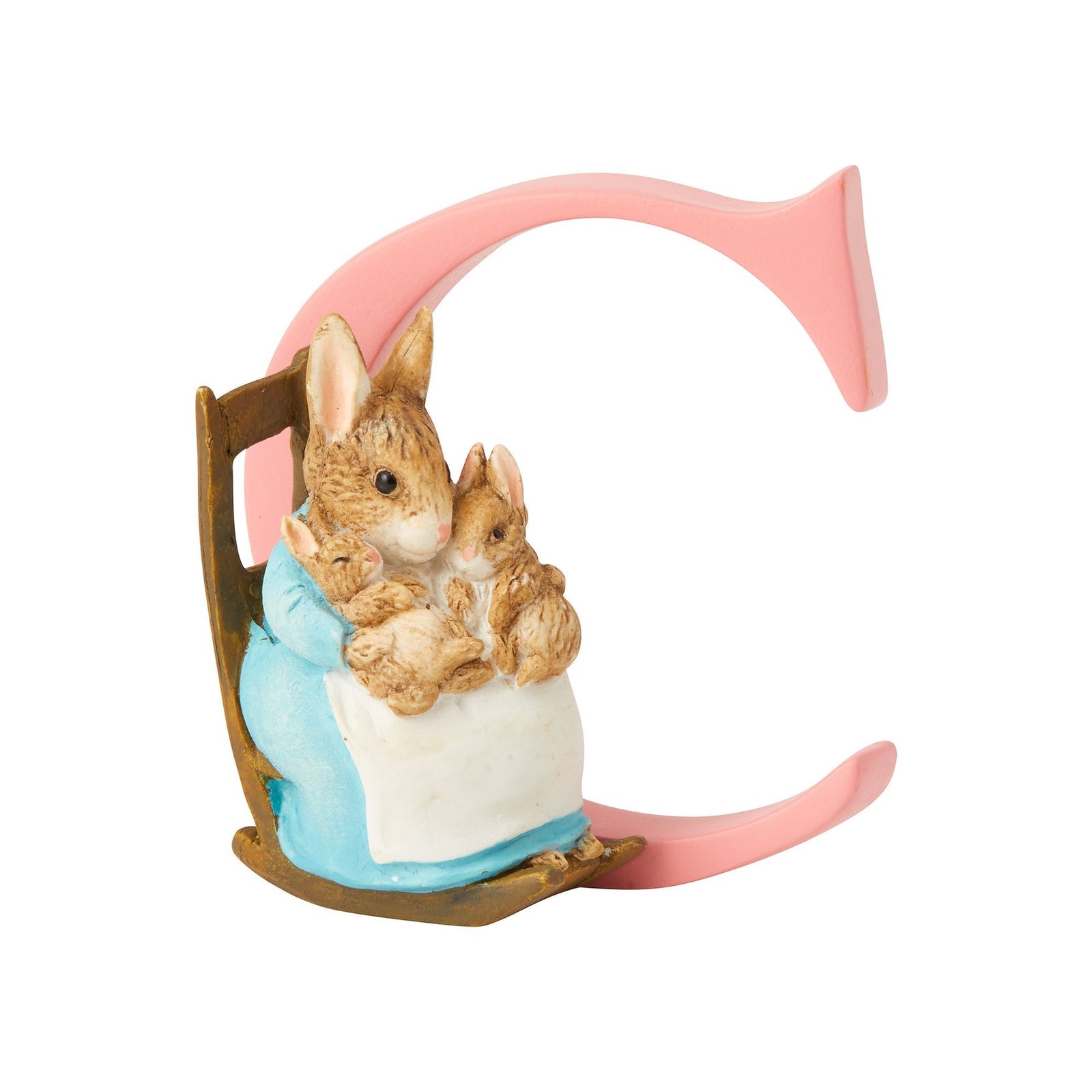 Beatrix Potter C - Mrs. Rabbit & Bunnies Decorative Alphabet Letter