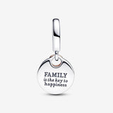 Two-tone Key to Happiness Double Dangle Charm