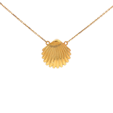 Clam Shell Necklace in Yellow Gold