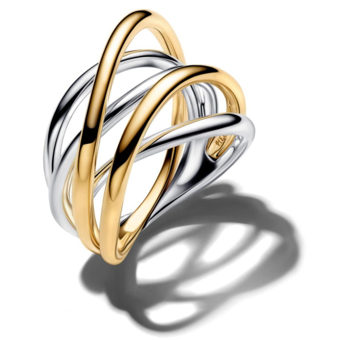 Sterling silver and 14k gold-plated ring