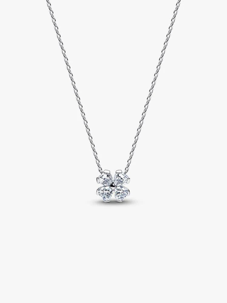 Pandora Sparkling Lucky Clover Pendant Necklace