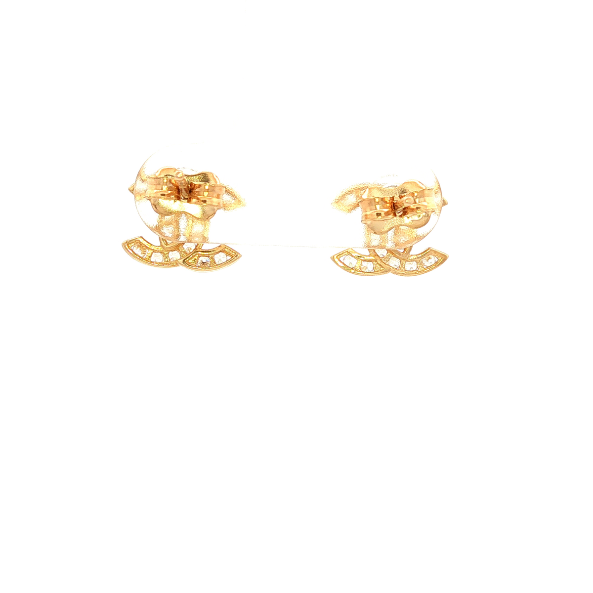 Small Chanel-Style Earrings in Yellow Gold