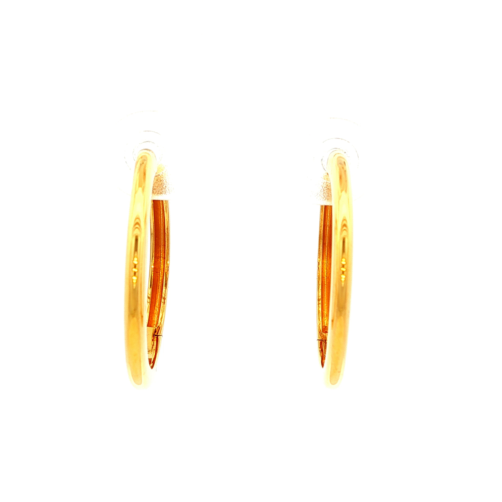 Hinged Hoop Earrings in Yellow Gold