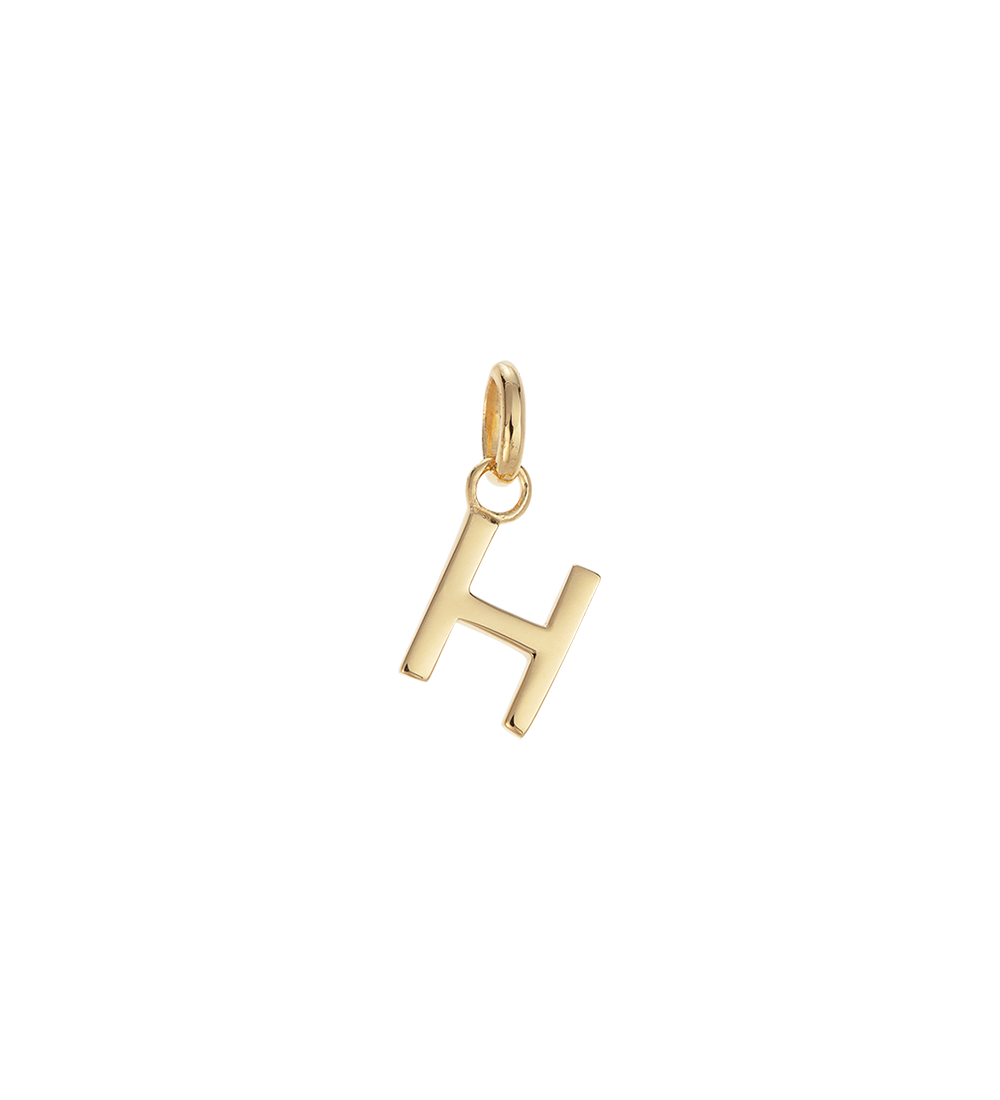 Kirstin Ash 18ct Gold Vermeil Outline Initial 'H'