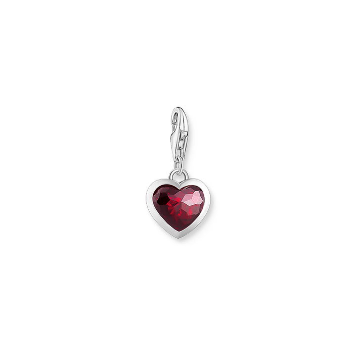 Thomas Sabo Charm Pendant Red Stone In Heart-Shape