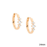 Ellani Gold Plated Sterling Silver Hoop Earrings