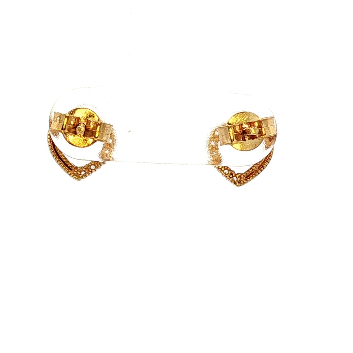 Hearth Shape Stud Earrings in Yellow Gold