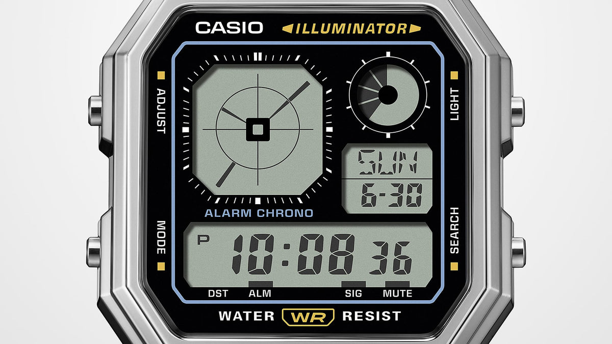 Casio Vintage Digital Stainless Steel Quartz A130WE-1A