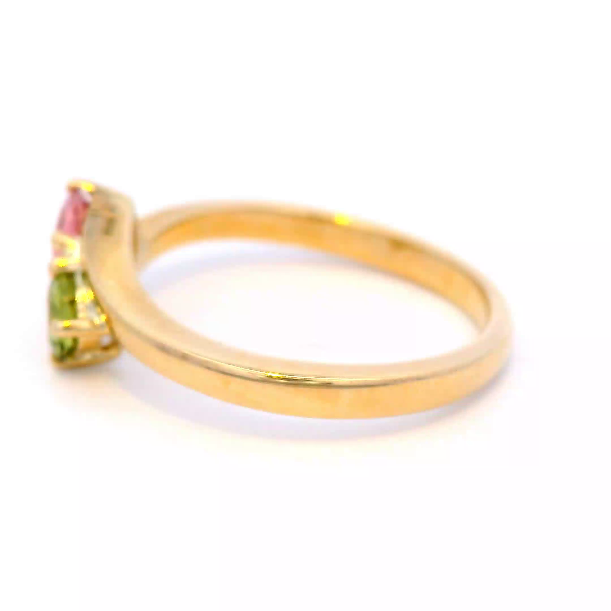 2x4.25mm Peridot, Pink Tourmaline SZ O