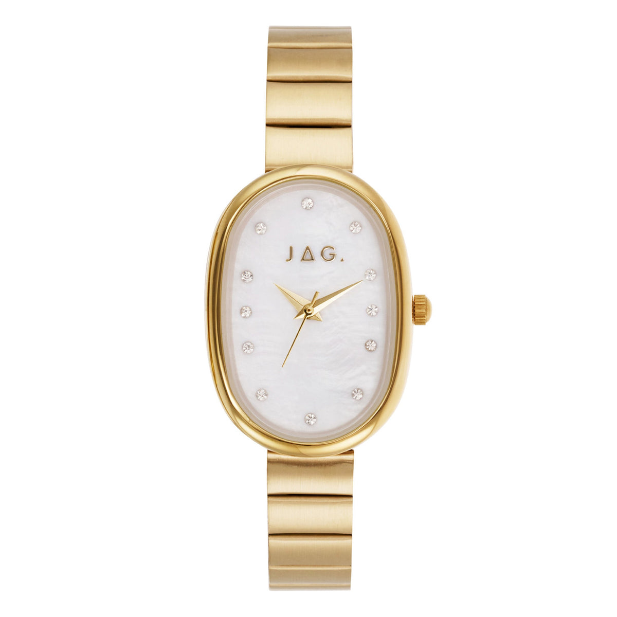 JAG Lorne Stainless Steel Gold-Tone Oval Dial Watch