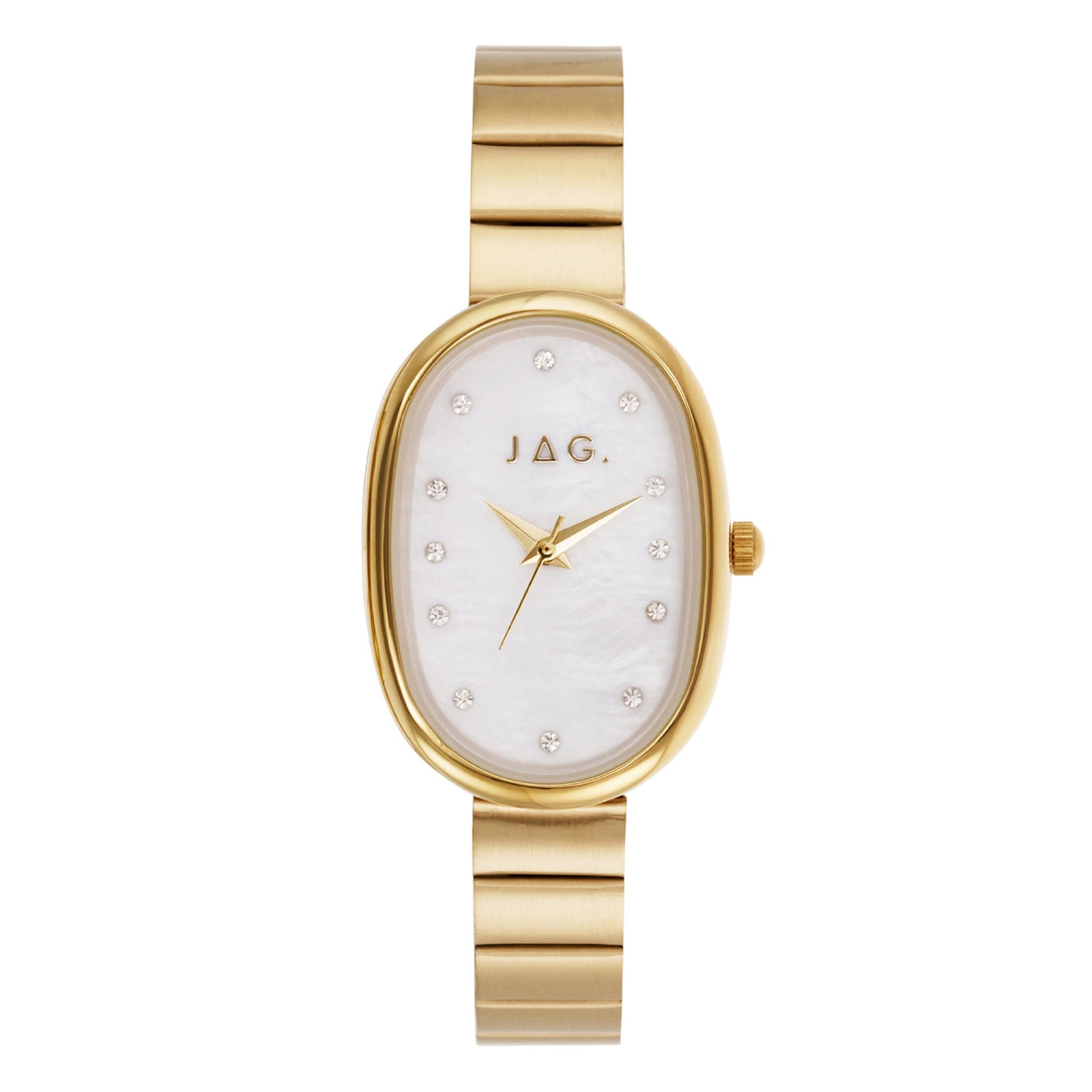JAG Lorne Stainless Steel Gold-Tone Oval Dial Watch
