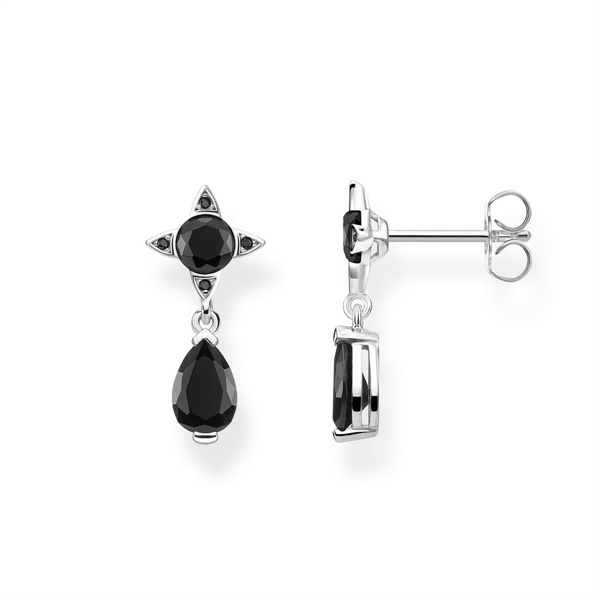 Thomas Sabo Black Drop Earrings