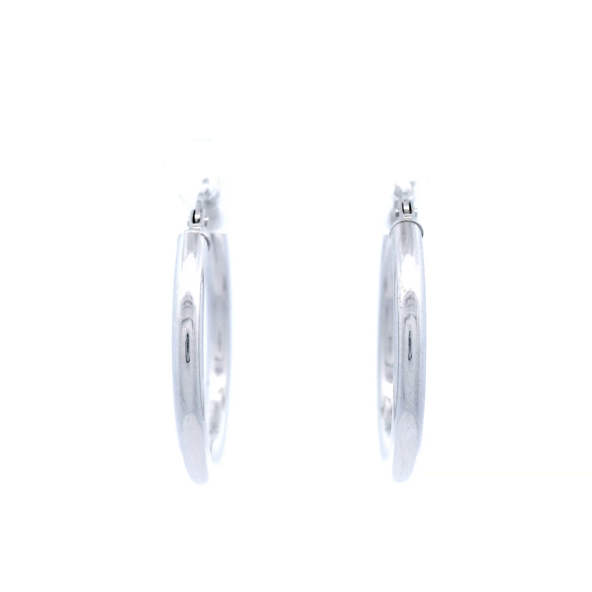 Plain Round Tube Hoop Earring 20mm Diameter