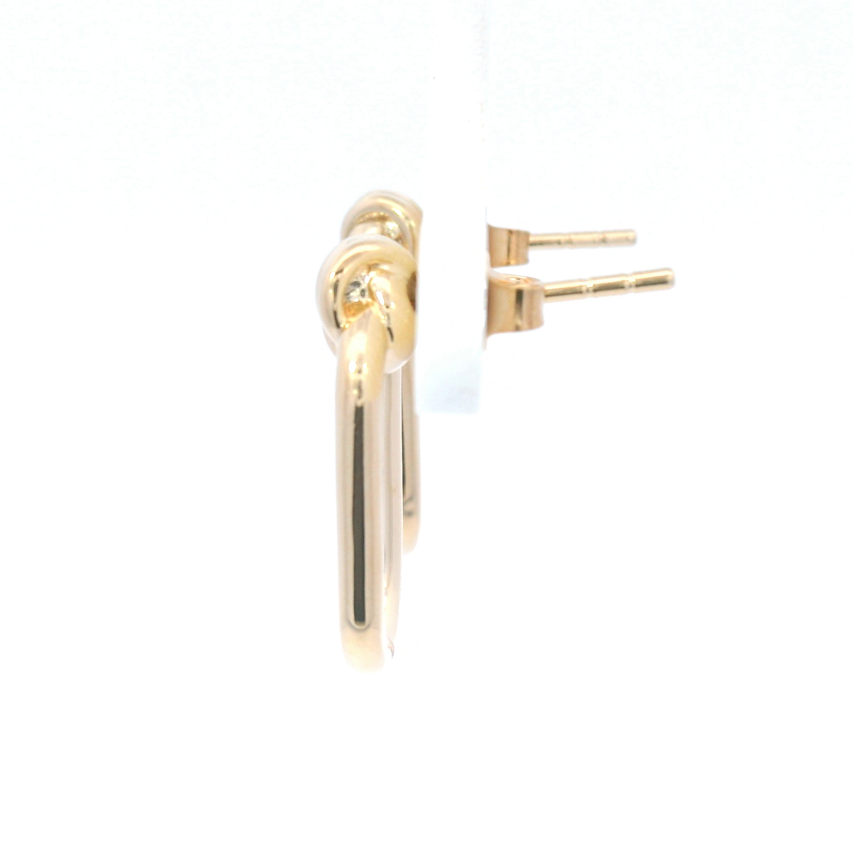 Knot & Large Paperclip Stud Earrings