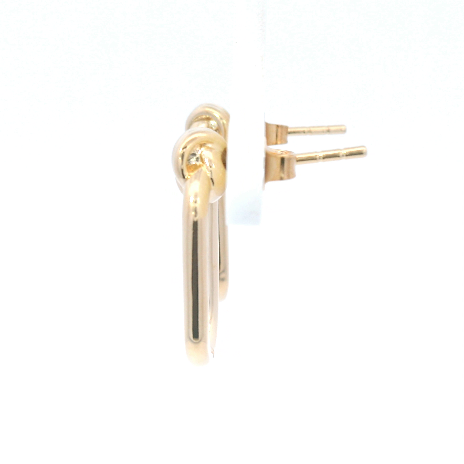 Knot & Large Paperclip Stud Earrings