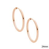 Stainless steel 24mm hoop earrings