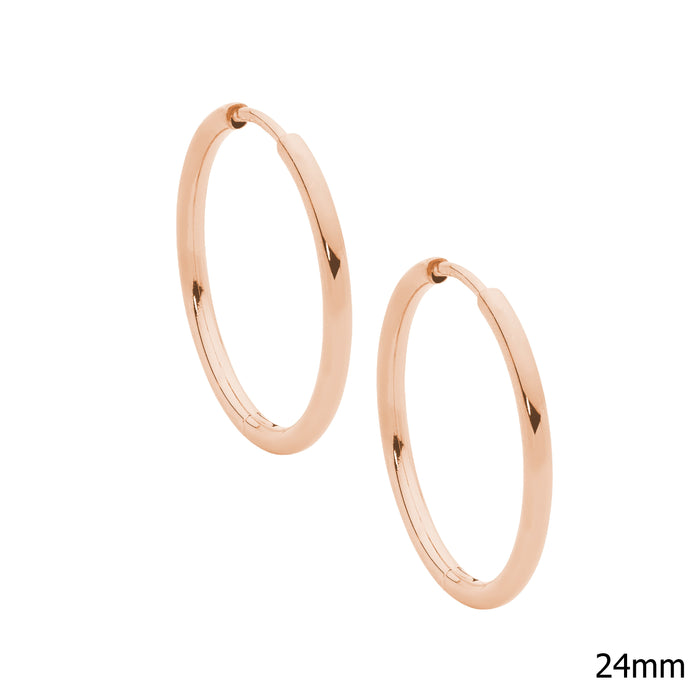 Stainless steel 24mm hoop earrings