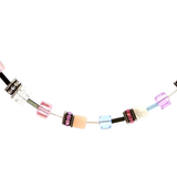 Coeur De Lion Geo Cube Iconic Precious Lilac Blue Necklace