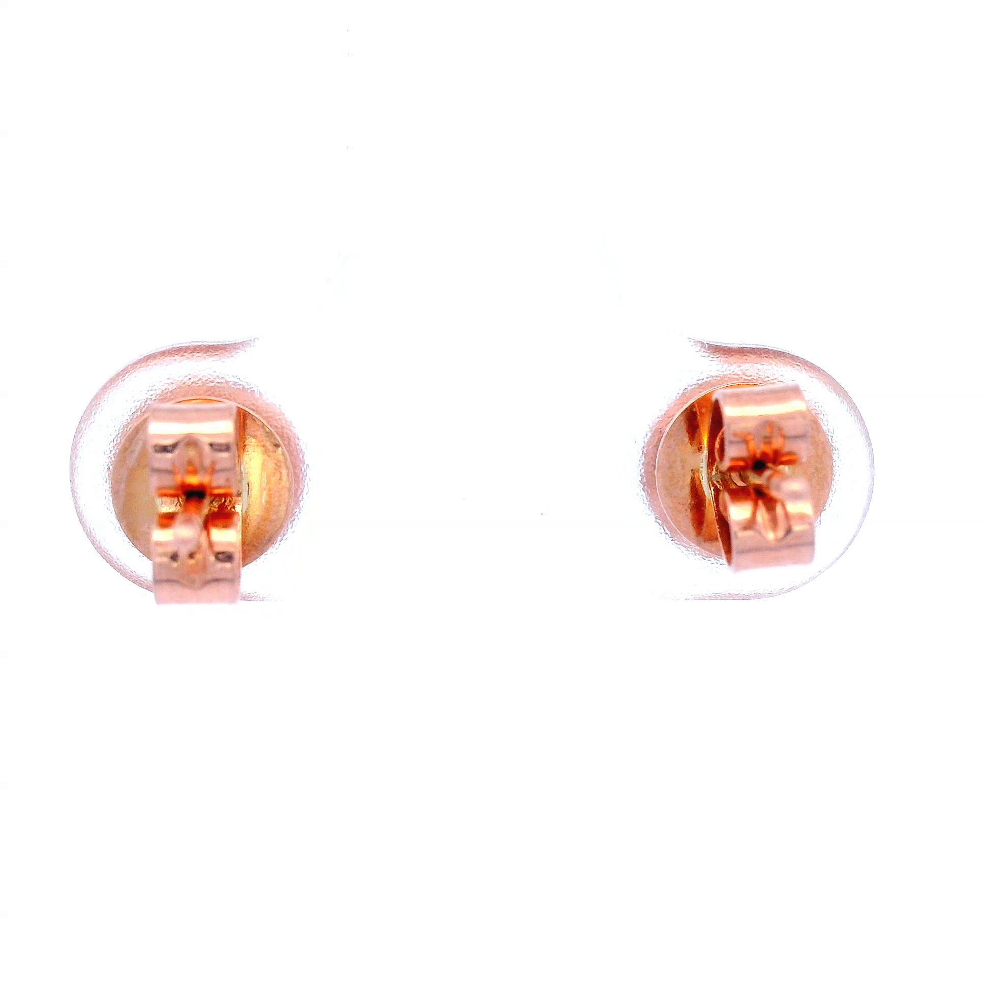 Hammered Disc Studs in 9 Carat Rose Gold