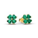 Pandora Green Lucky Clover Stud Earrings