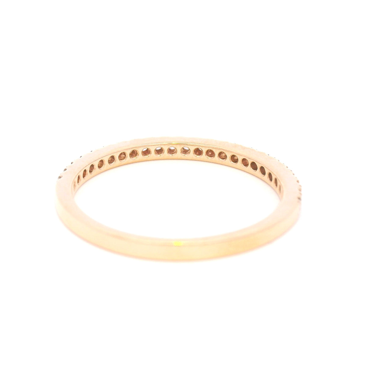 18 Carat Rose Gold Diamond Set Band