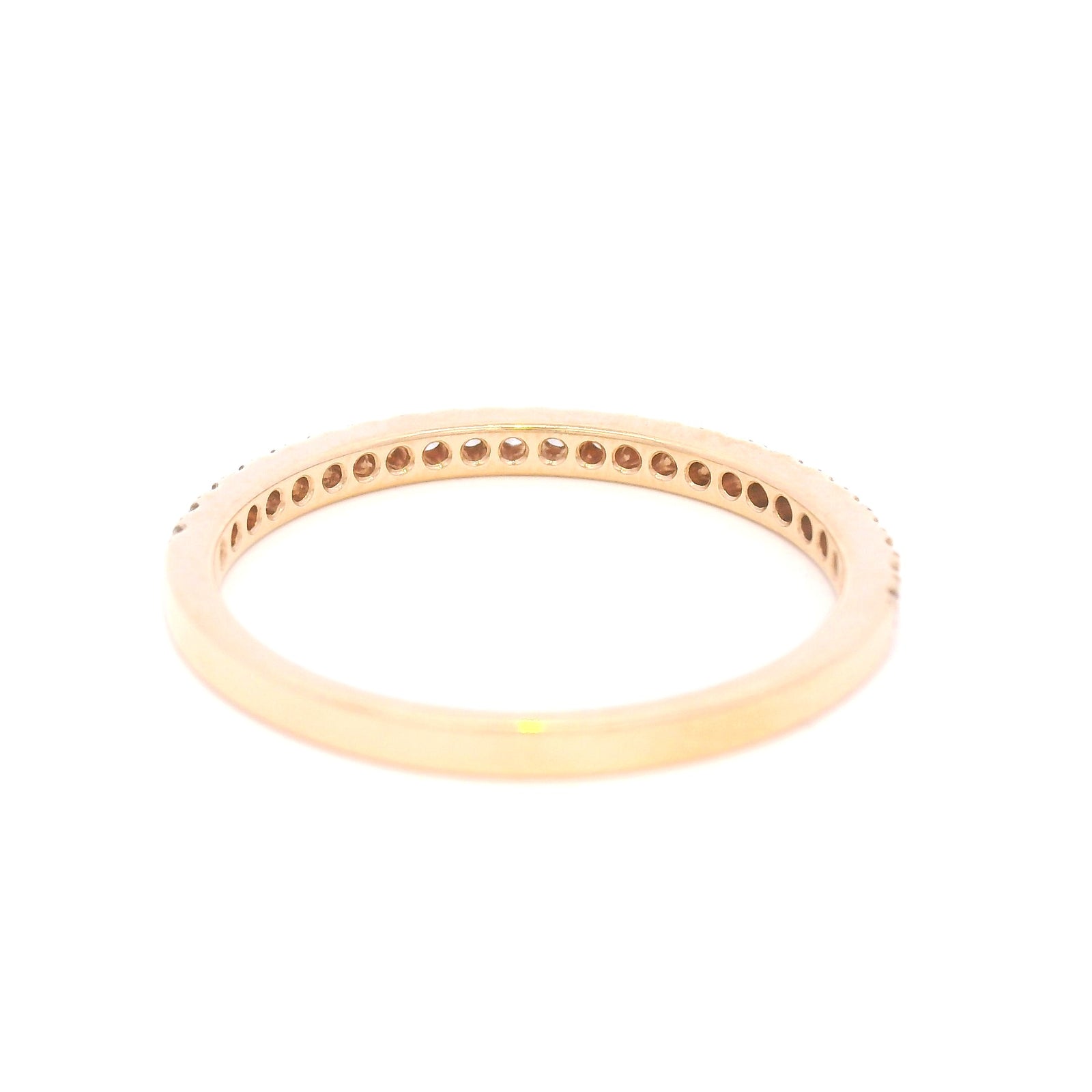 18 Carat Rose Gold Diamond Set Band