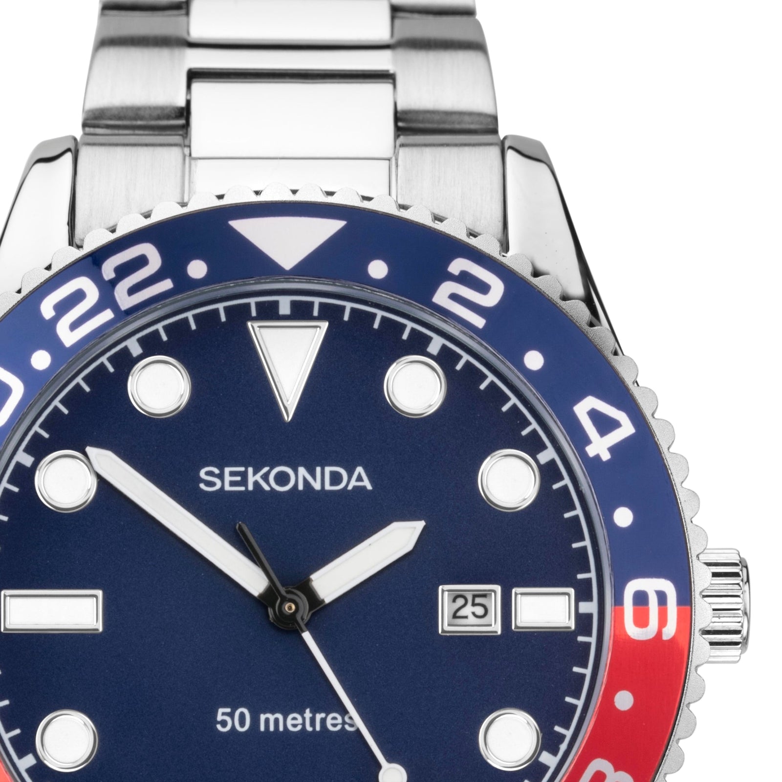 Sekonda Ocean Silver & Blue Watch