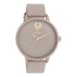 OOZOO Taupe Watch with Leather Strap