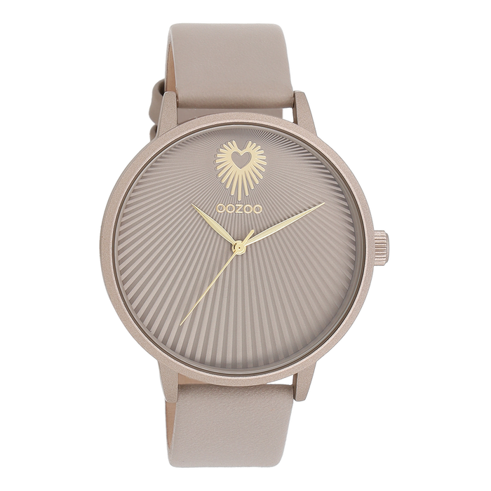 OOZOO Taupe Watch with Leather Strap