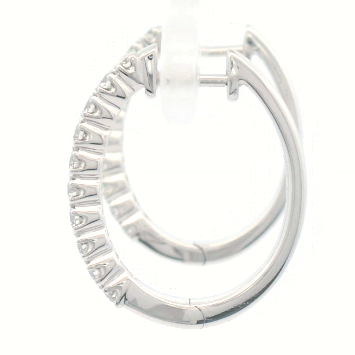 9 CARAT WHITE GOLD DIA HUGGIE .50 CARAT