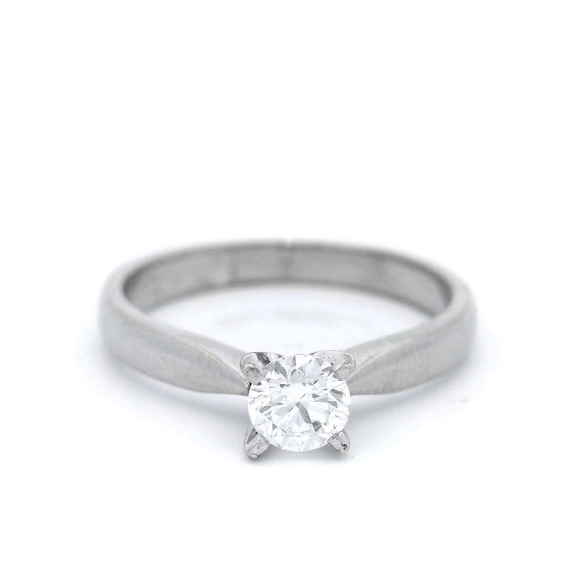 Diamon Set in White Gold Engagement Ring