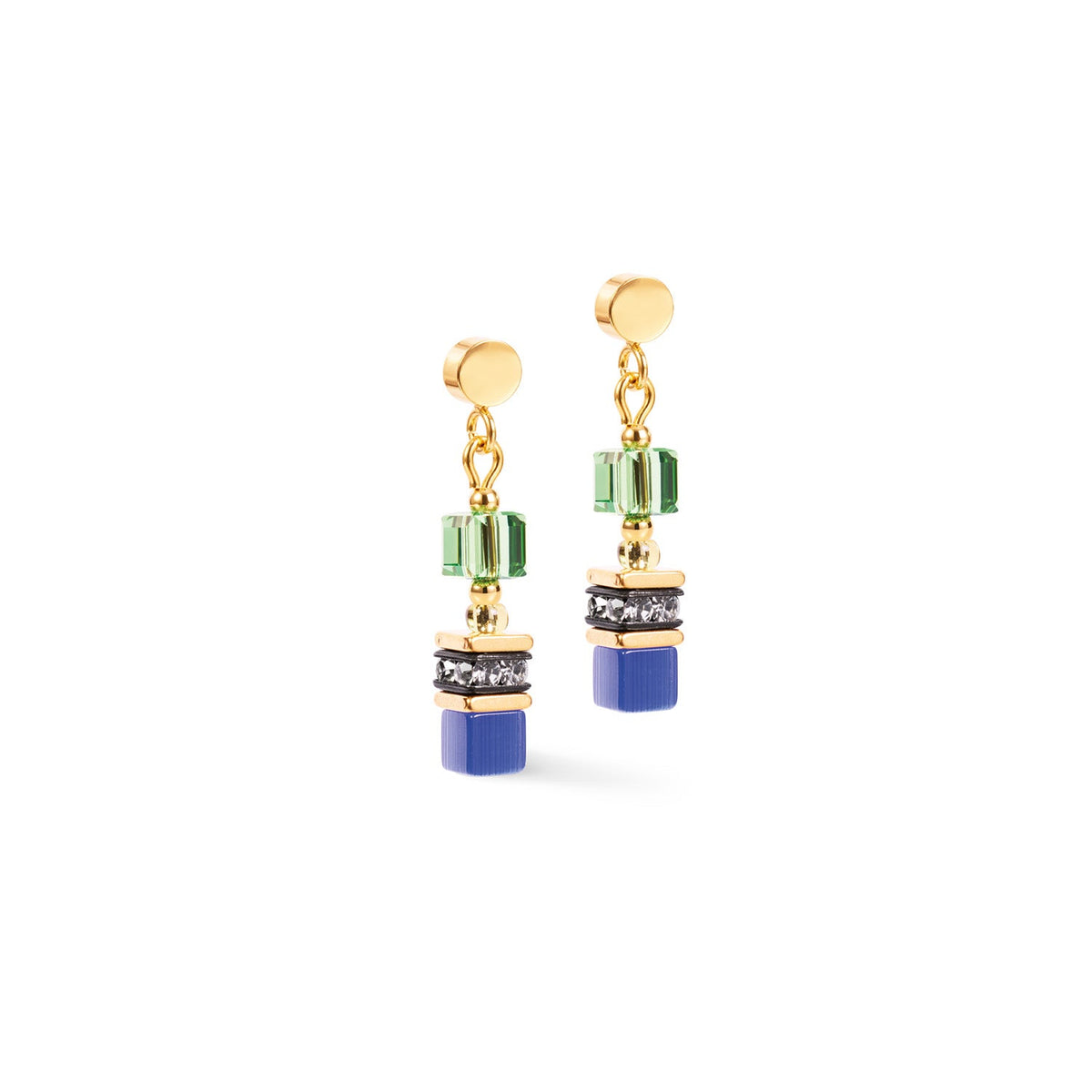 Coeur de Lion GeoCube Mini Multicolour Earrings
