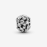 Sparkling Round Openwork Charm w CZ